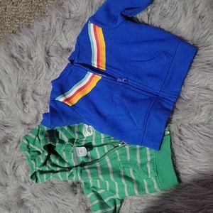 Two 3 month zip ups